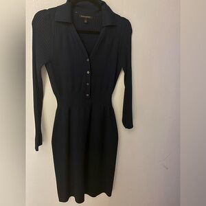 Banana Republic Blue Sheath Dress with Notched Collar